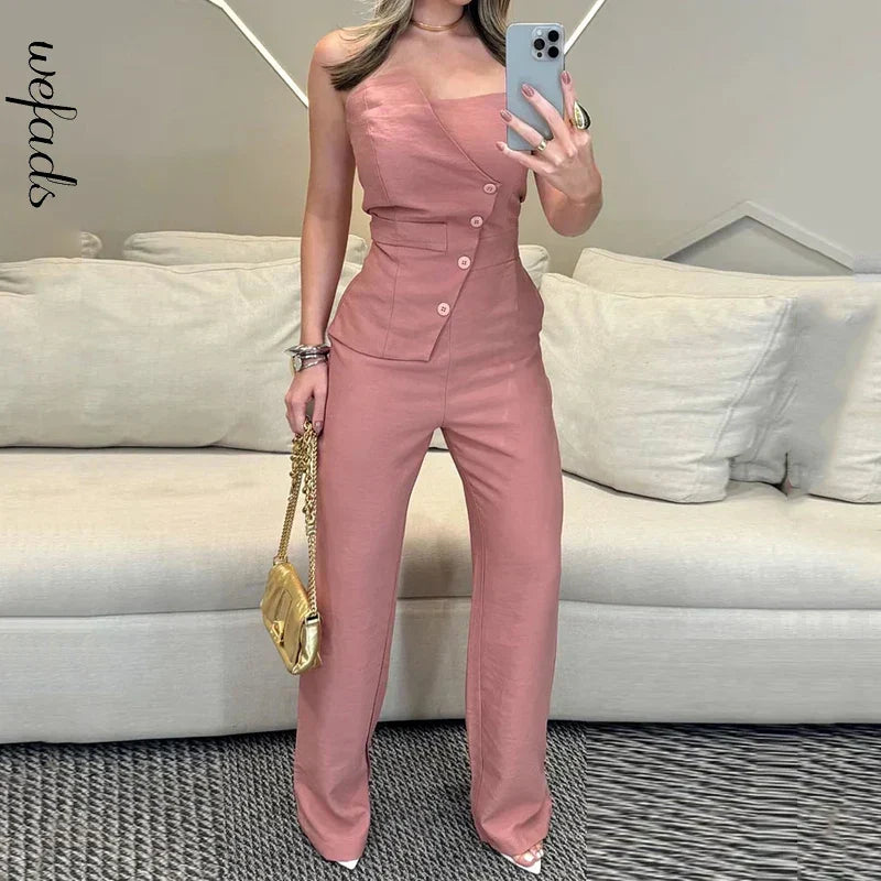 Macacão Rosé Elegance