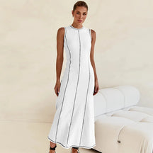 Vestido Midi de Malha Sem Mangas Eleganza